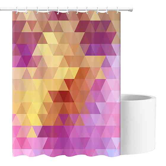 Шторка для ванны из полиэстера водонепроницаемая Bathlux 180x180 см с кольцами, занавеска для ванной комнаты Каменец-Подольский