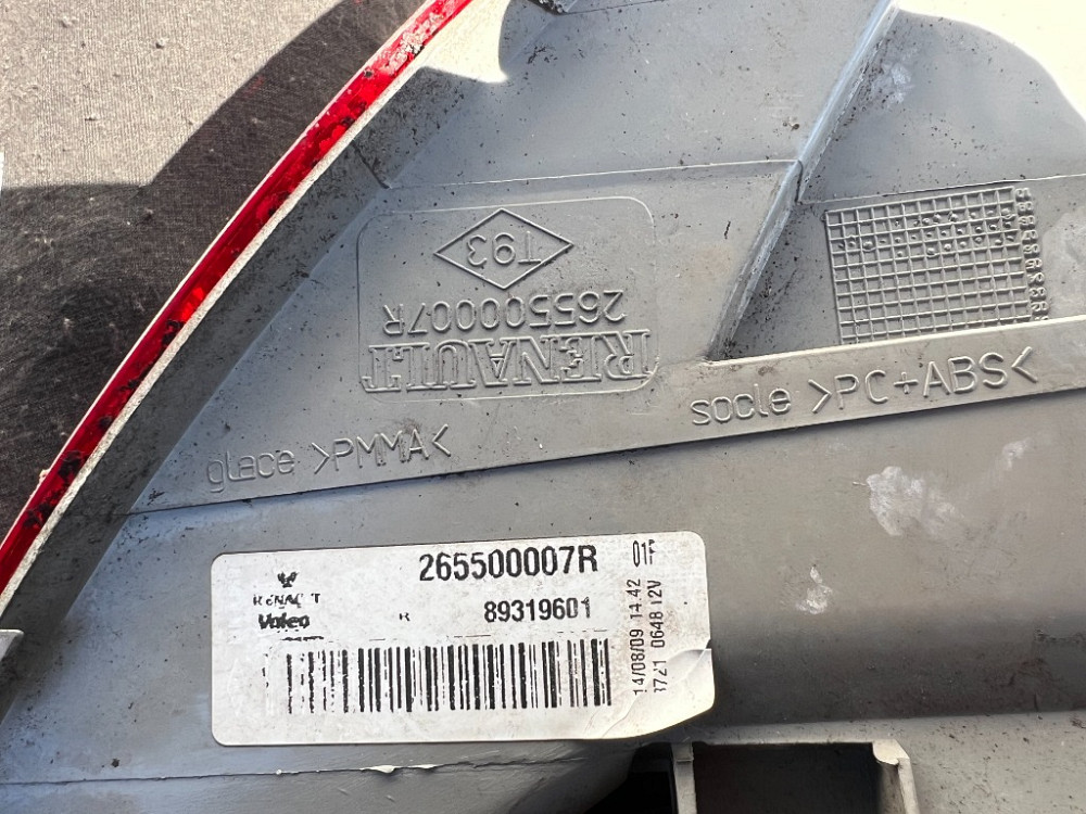 Ліхтар задній правий зовнішній Renault Megane III 2008-2012 (265500007R) Хетчбек Ковель - фото 6