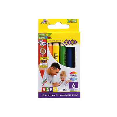 Олівці кольорові ZiBi Baby line mini jumbo 6 кольорів (ZB.2450) Вінниця