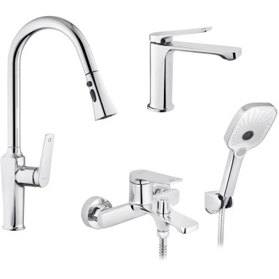 Душовий гарнітур Kroner Makon-C060 + змішувач Makon-C030-T+ змішувач Makon-C010 (CVS30155) Вінниця - фото 1