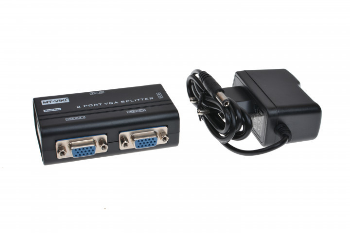 Сплитер VGA 1x4 MT-VIKI (1920x1440, 250MHz), пластик, DC-9V Полтава - изображение 1