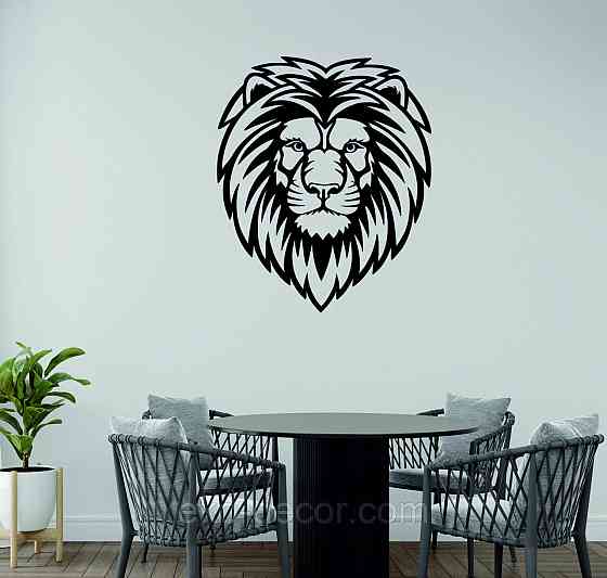 Декоративное настенное Панно «Лев» Декор на стену 90*76 см, Черный Киев