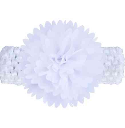 Повязка для девочки на голову с цветком 30-50 см белый Киев