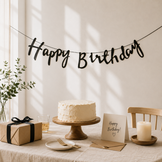 Гірлянда happy birthday гірлянда на день народження чорна Київ