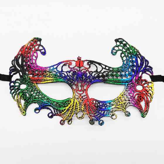 Маскарадна маска театральна на зав`язках one size різнобарвний Київ