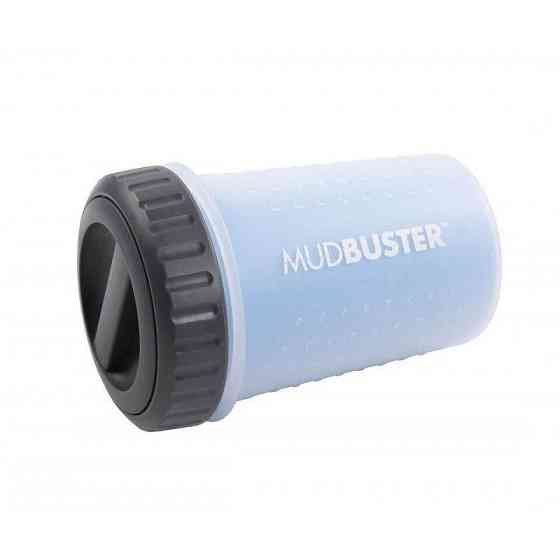 Лапомойка с крышкой для собак Dexas Mud Buster Lidded (Дексас Мад Бустер) Голубой, Средний -  высота 15, диаметр 10 см, обьем 170 мл. Запорожье