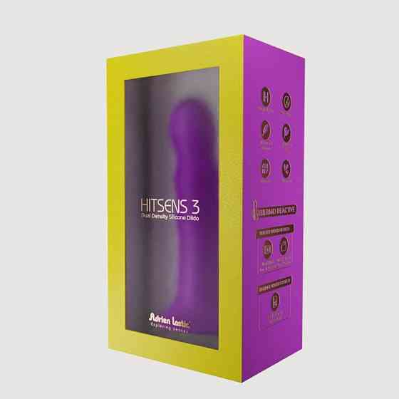 Фаллоимитатор термореактивный Adrien Lastic Hitsens 3 фиолетовый Sex Aura Киев