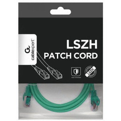 Патч-корд 1м S/FTP Cat 6A CU LSZH green Cablexpert (PP6A-LSZHCU-G-1M) Винница - изображение 4