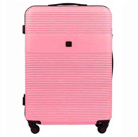 Валіза пластикова Wings 5398 середня 65 см рожева Київ