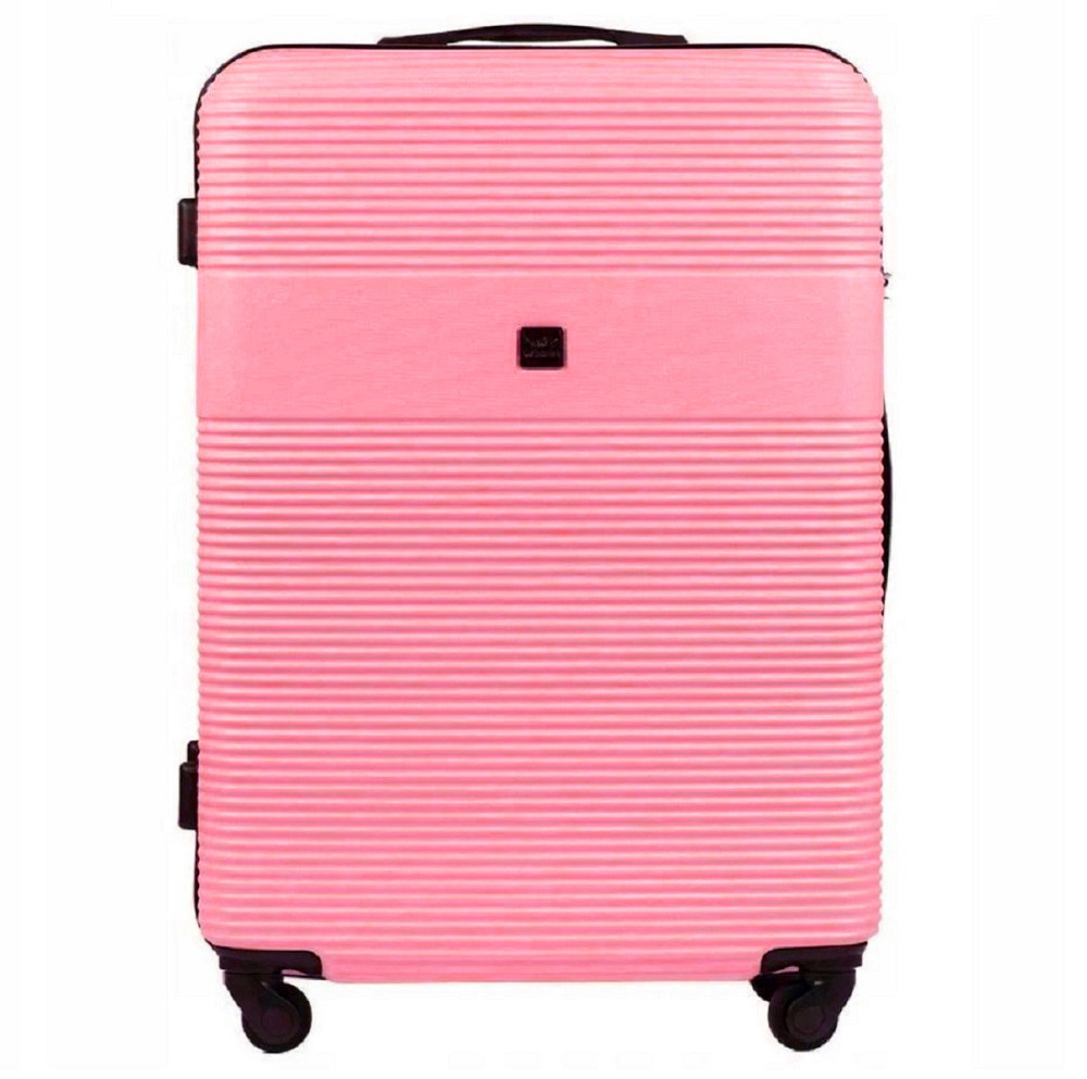 Валіза пластикова Wings 5398 середня 65 см рожева Київ - фото 2