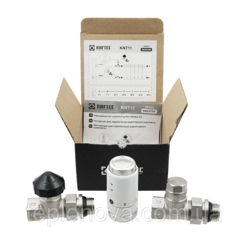 Комплект термостатических клапанов прямой Raftec KNT11 White Черновцы - изображение 6