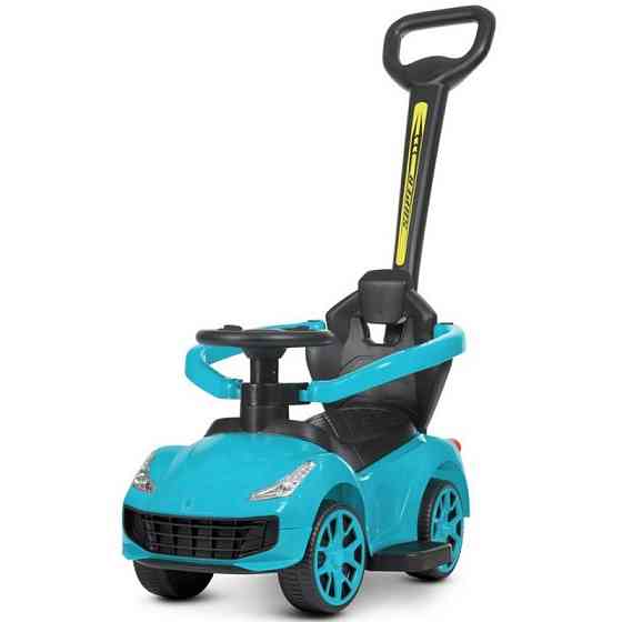 Дитяча машинка каталка толокар з ручкою SPOKO SP-608 для дітей Синій Київ