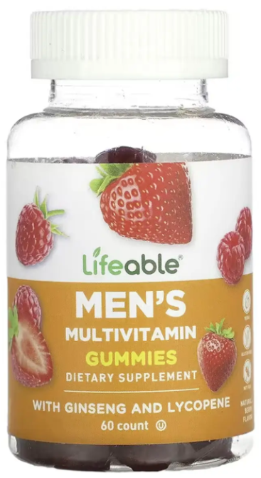 Витамины для мужчин Lifeable Men's Multivitamin Adult 60 жев таб клубника Киев - изображение 1