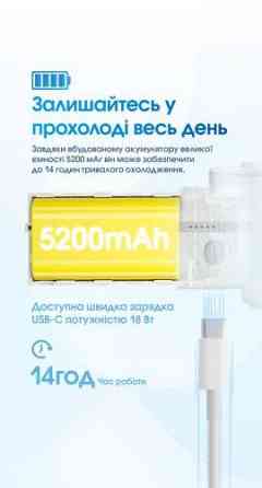 Вентилятор із охолоджуючим водним туманом Nitecore IzzCool 40 USB-C (Білий) Вінниця