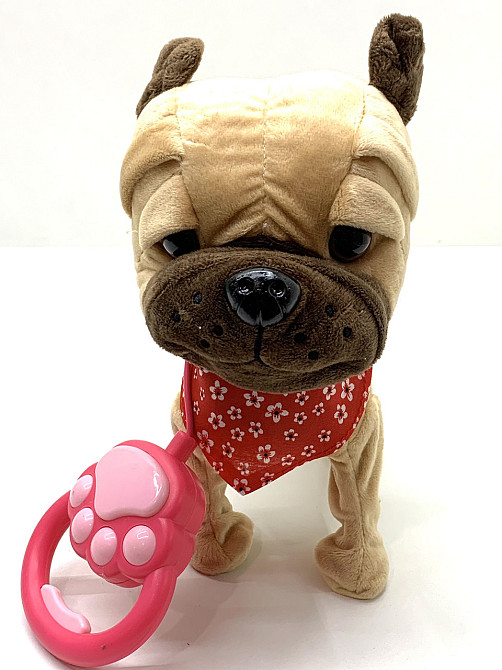 Собачка інтерактивна Limo Toy на повідку ходить махає хвостиком Бежева (M 4879 I UA) Чернигов - изображение 1