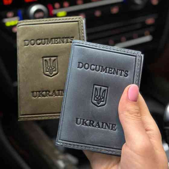 Кожаная обложка для ID-паспорта и водительских прав 2186-1B Киев