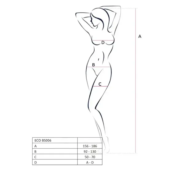 Бодистокинг Passion ECO BS006 white, с доступом, халтер, имитация подвязок Львов