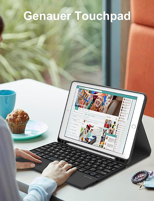 Чехол со съемной клавиатурой Bluetooth JADEMALL iPad 9.7 2018/ iPad 9.7 2017/ iPad Air 2/ iPad Air/ iPad Pro 9.7 Днепр - изображение 4