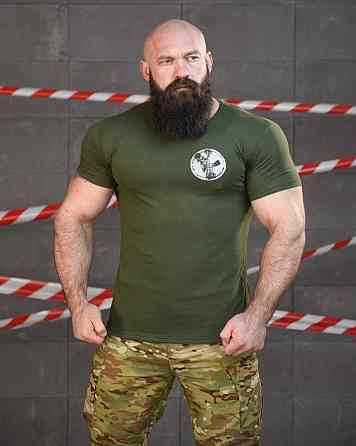 Тактична ХЛОПКОВА футболка NECRONIMICON хастлер олива НП5203 Одеса