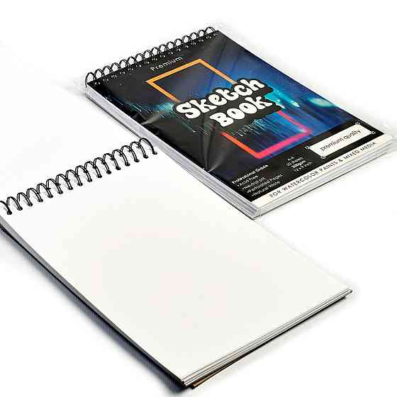 Відео огляд! Папір для скетчингу А4 250 г\м2 на 50 аркушів, альбом для малювання на спіралі із щільним папером Кам'янець-Подільський