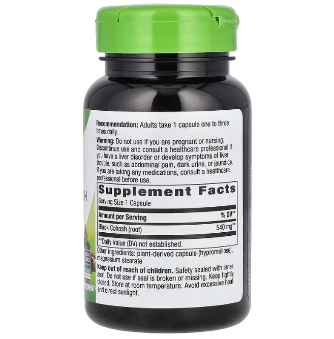 Клопогон Nature's Way Black Cohosh 540 мг 100 капсул Київ - фото 2