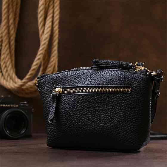 Жіноча шкіряна сумка Vintage 20488 Чорний Київ