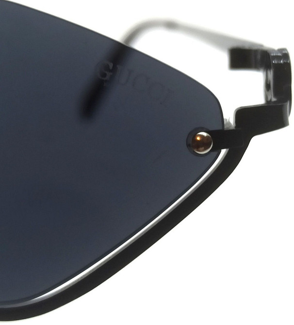 Модні брендові окуляри унісекс чорні ромбоподібні в чорному металі. Київ - фото 2