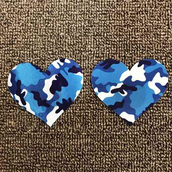 Наклейки на бюст Серця 8 на 7 см різнобарвний Київ