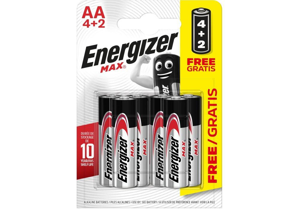 Батарейка ENERGIZER АА MAX LR06 пальчик 4+2 (6 шт) Рівне - фото 1