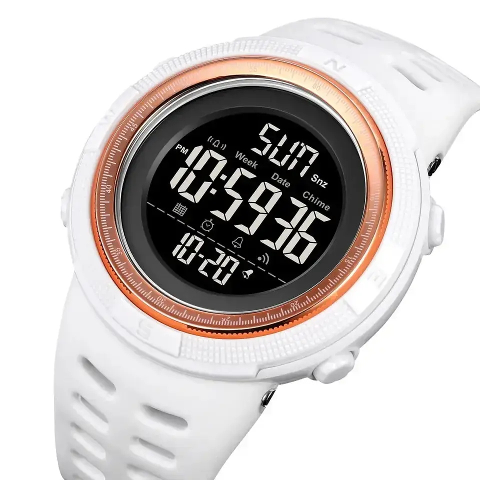 Спортивний наручний годинник Skmei 2070 (Білий з чорним циферблатом) Вінниця - фото 2