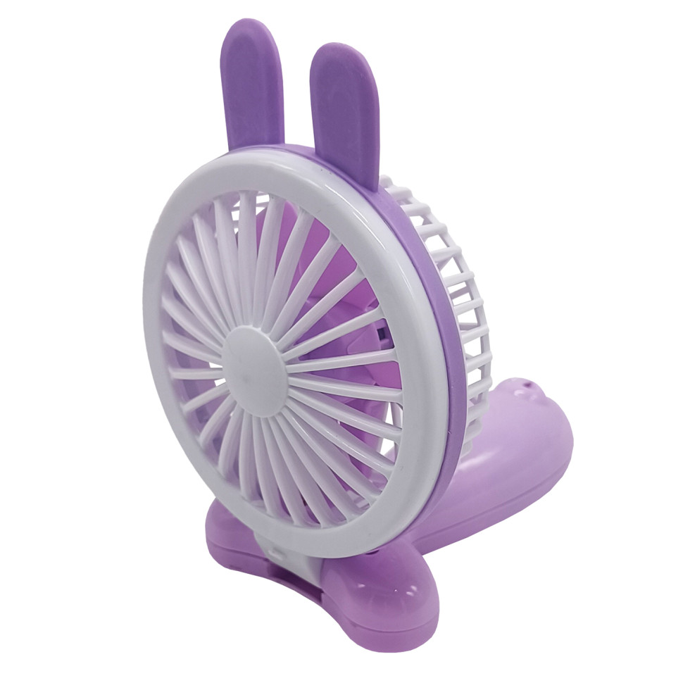 УЦІНКА! Вентилятор ручний портативний "Зайчик" Bambi VNTR-002-3(Violet)-UC фіолетовий Вінниця - фото 2