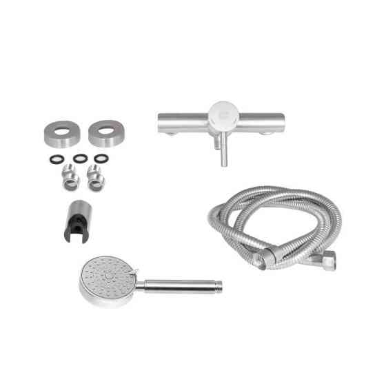 Змішувач для душу Lidz Aria 09O-SES з душовим гарнітуром LD049AR43361, сатин Київ