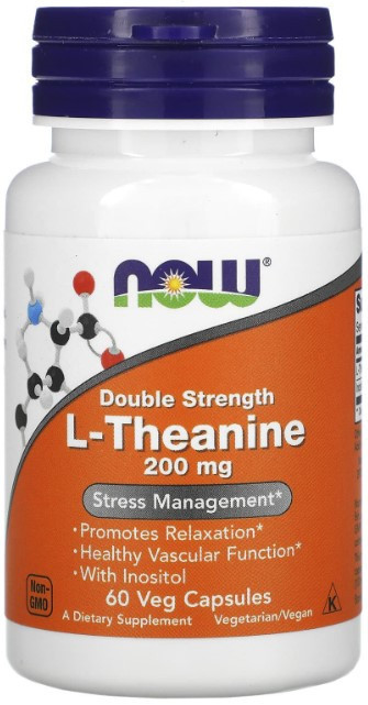 L-теанін Now Foods L-Theanine 200 мг 60 вегетаріанських капсул Київ - фото 1