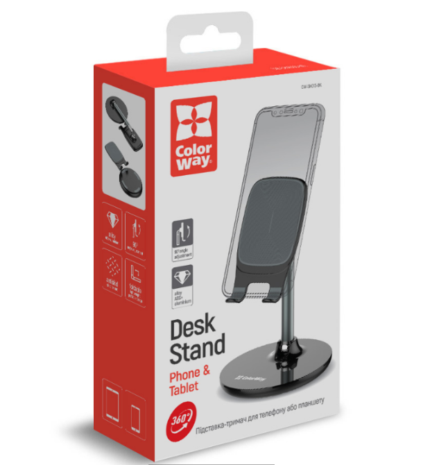 Тримач автомобільний для мобільного ColorWay CW-SH013-BK чорний Житомир - фото 3