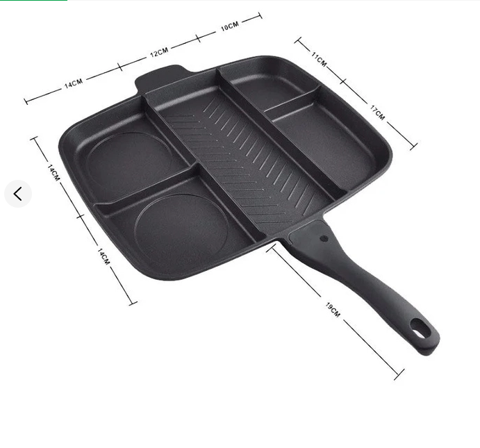 Раздельная пяти секционная  сковорода 5в1 UNIQUE UN-4021 38*31см Одесса - изображение 4