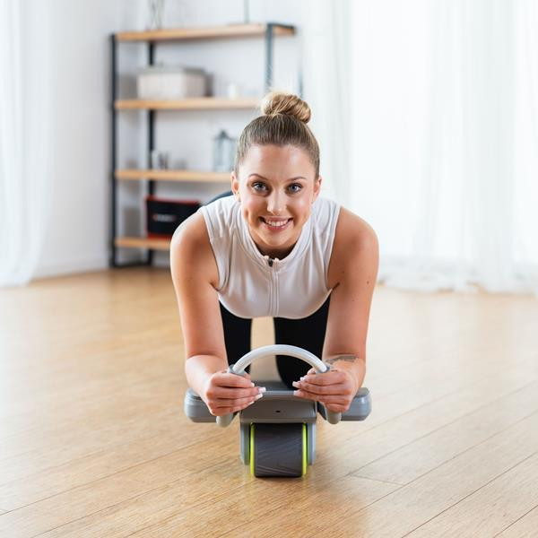 Колесо для тренування м'язів пресу HMS KA08 з LCD дисплеєм і зарядкою, сіре Київ - фото 4