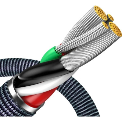 Дата кабель USB 2.0 AM to Lightning 2.0m 2.4A black Baseus (CAJY000101) Вінниця - фото 5