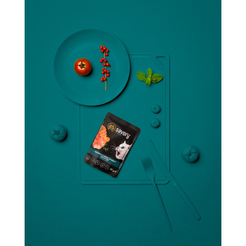 Корм влажный Savory Kitten Pouch Salmon and Carrot in Gravy для котят с лососем и морковью в соусе 85 г Киев - изображение 5