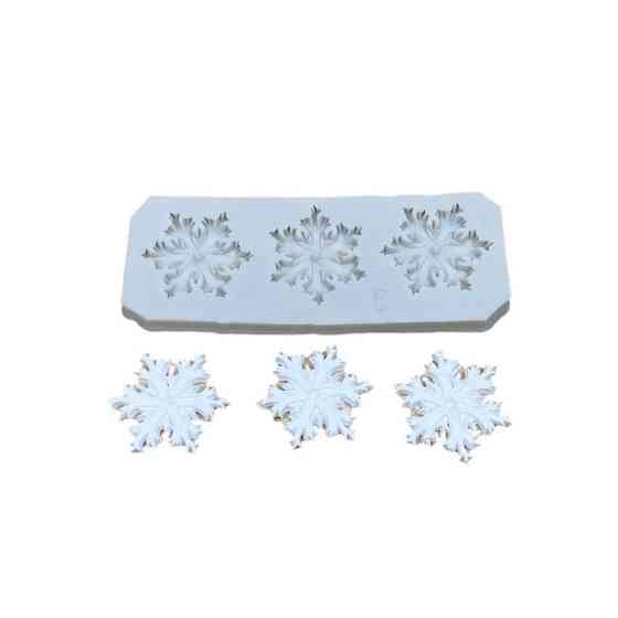 Молд Сніжинки новорічний 129 на 51 мм сірий Київ