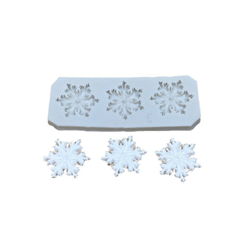 Молд Снежинки новогодний 129 на 51 мм серый Киев - изображение 1