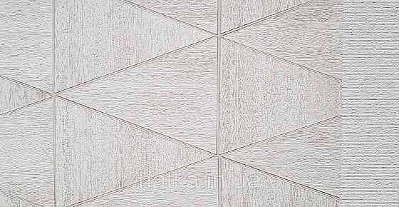 Шпалери вінілові на флізеліні Marburg Travertino 1.06х10 фігури трикутники смуги структурні бежеві 3д Київ