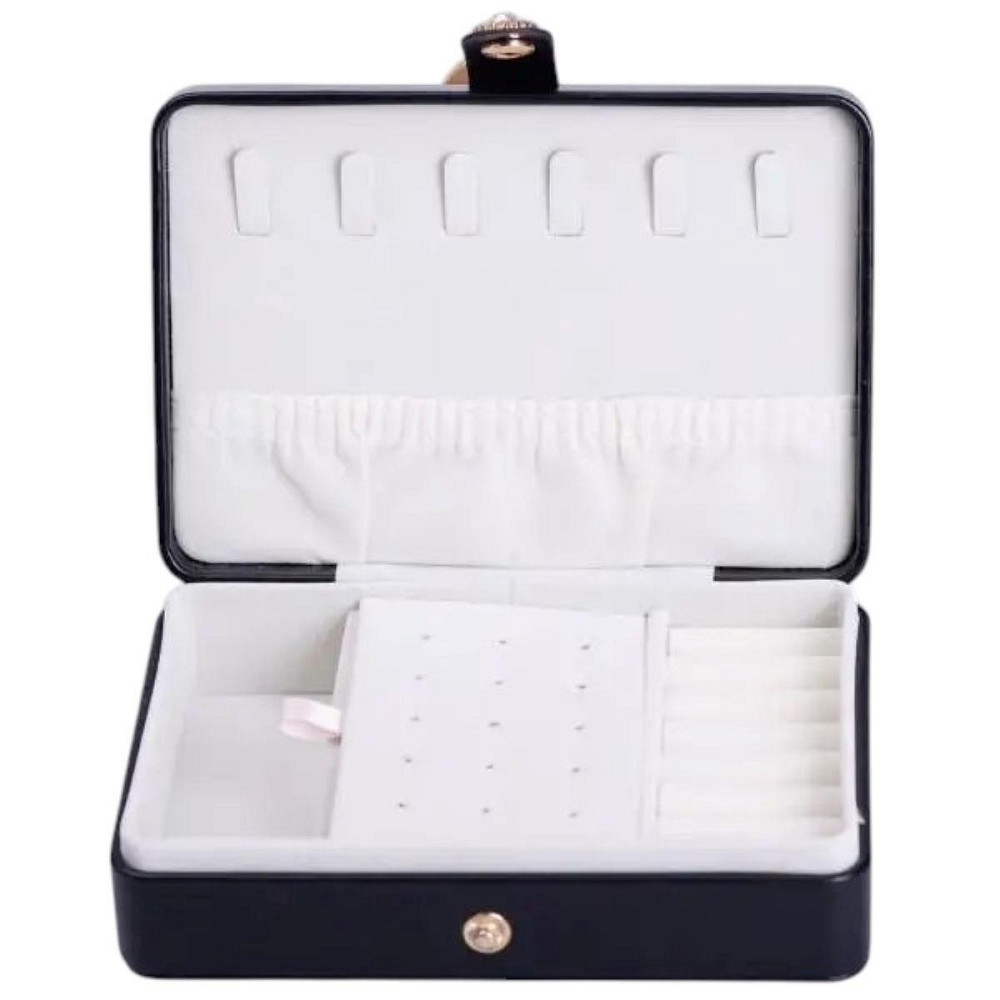 Шкатулка для прикрас з еко-шкіри 16×11 см Київ - фото 7