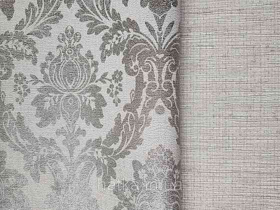 Шовільні на фрізеліні AS creation Perfect 1.06Х10 класика вензель дамаск сріблом на світлому бежевому Київ