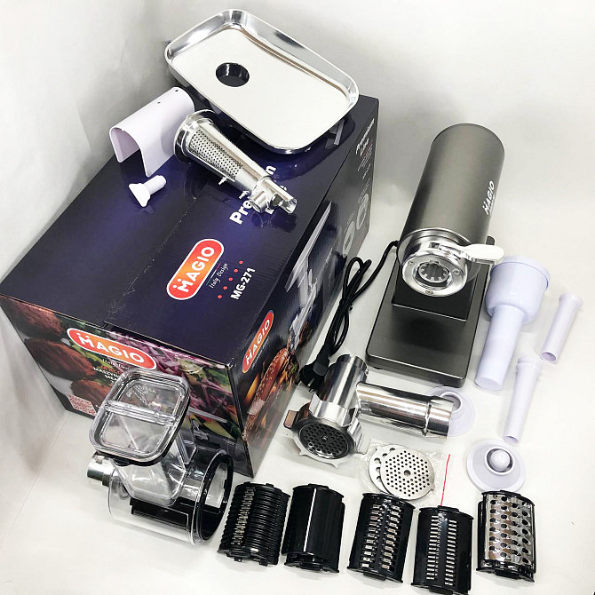 М'ясорубка багатофункціональна MAGIO MG-271, М'ясорубка крупна, Електрична UV-247 м'ясорубка нержавійка Київ - фото 5