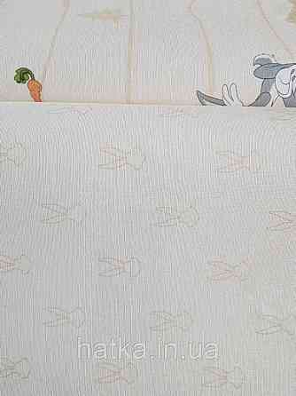 Обои виниловые на флизелине AdaWall Ada Kids метровые детские герои мультфильмов кролик на светло бежевом Киев