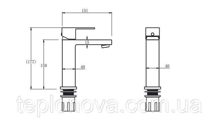 Змішувач для умивальника VENTA VC113MS Чернівці - фото 4