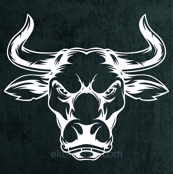 Декоративне настінне Панно «Бик», Декор на стіну 50*44 см, Білий Київ - фото 4