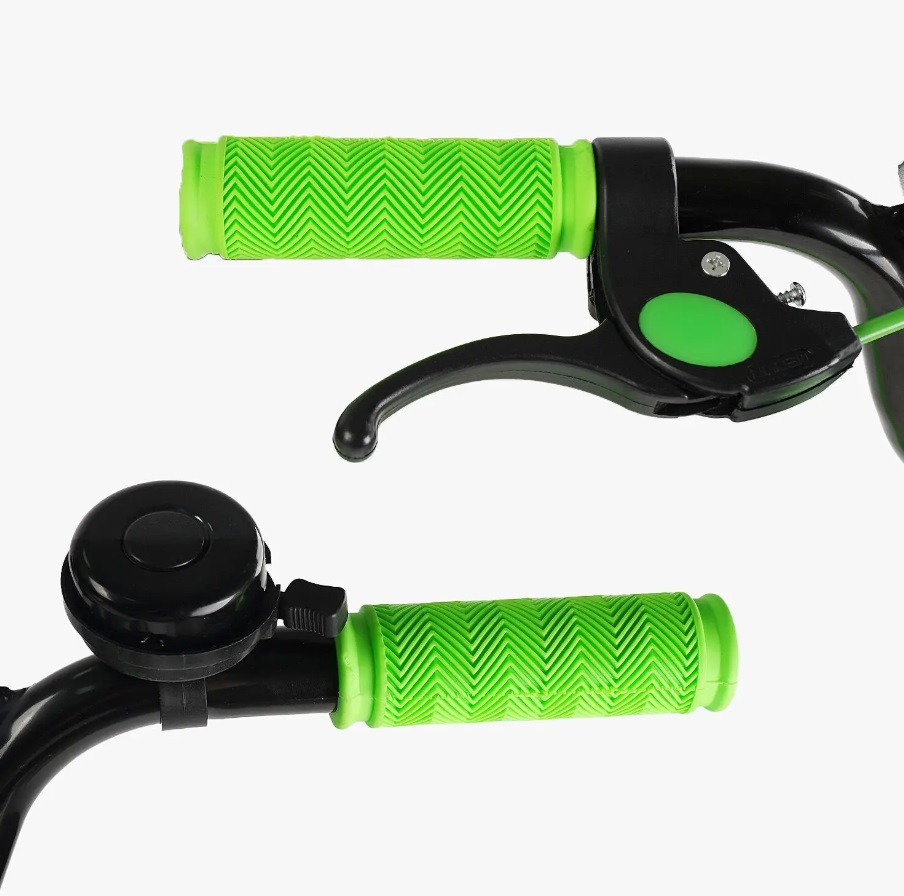 Велосипед Corso MAXIS двоколісний 18 дюймів з додатковими колесами дзвінком багажником Зелений (CL-18123) Чернігів - фото 5