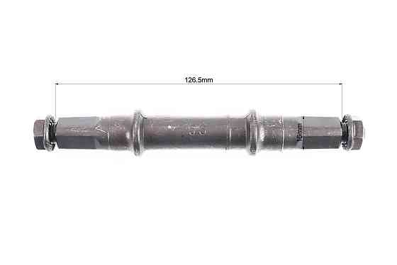 Вал каретки MTB "квадрат" 126,5мм, під гайку М10 (5S) Київ