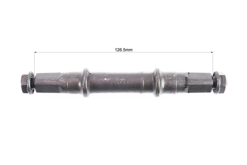 Вал каретки MTB "квадрат" 126,5мм, під гайку М10 (5S) Київ - фото 2